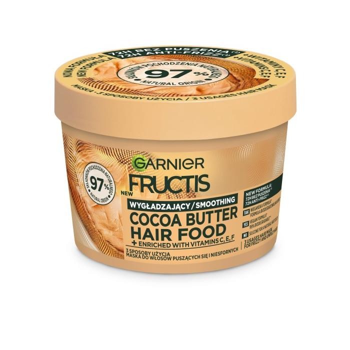 GARNIER Fructis Hair Food Maska wygładzająca do włosów puszących się i niesfornych - Cocoa Butter 400 ml