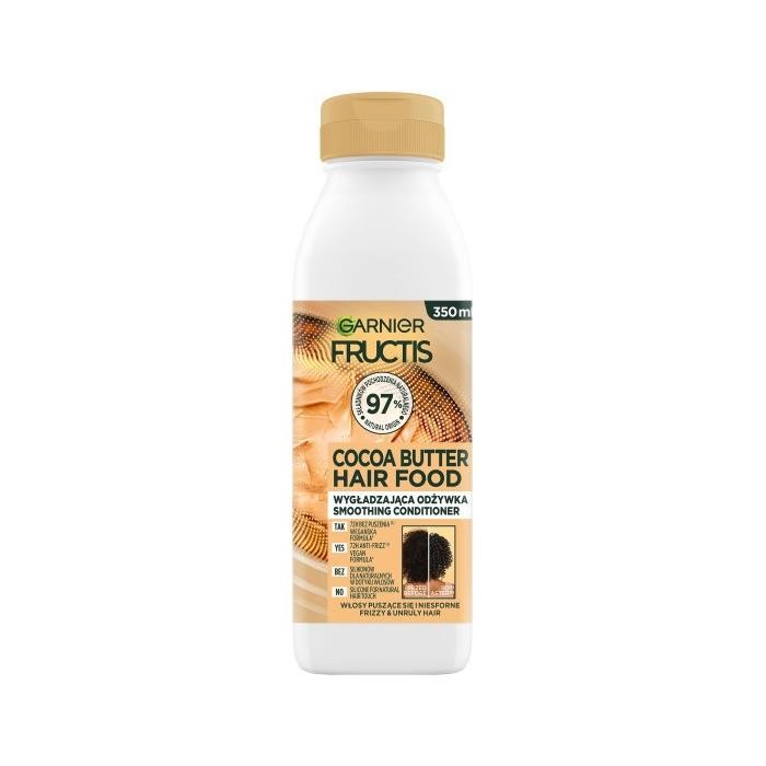 GARNIER Fructis Hair Food Odżywka do włosów wygładzająca Cocoa Butter - do włosów puszących się i niesfornych 350 ml