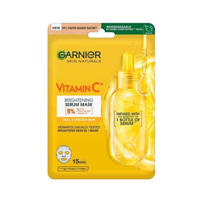 GARNIER Skin Naturals Vitamin C Maska na tkaninie intensywnie nawilżająca  28 g