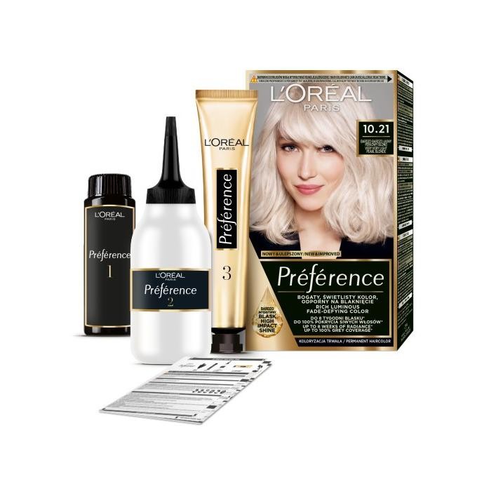 LOREAL Preference Farba do włosów 10.21 - Bardzo Bardzo Jasny Perłowy Blond 1 op.