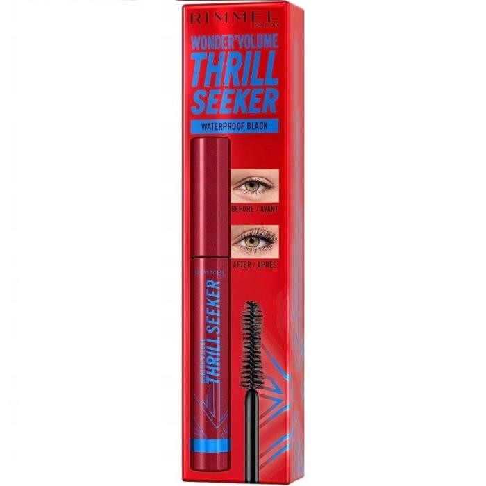 RIMMEL Wonder Volume Thrill Seeker Tusz do rzęs zwiększający objętość wodoodporny Czarny 8 ml