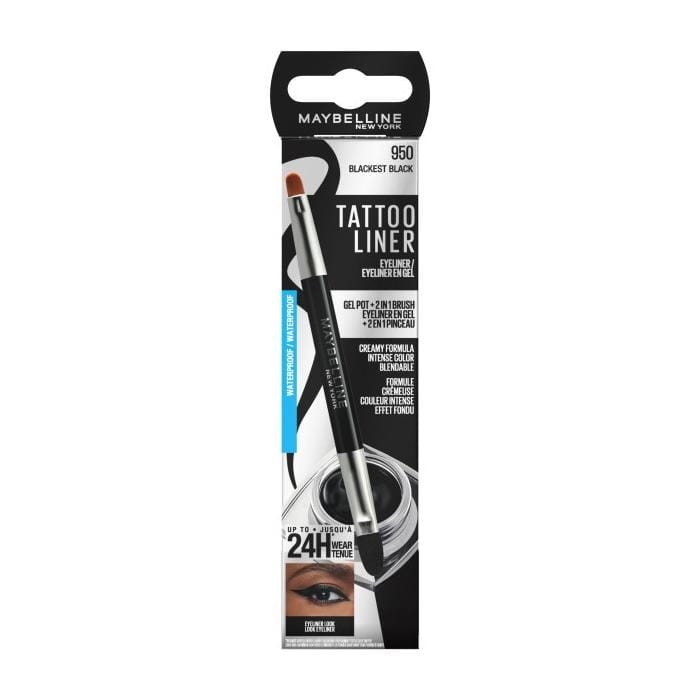 MAYBELLINE Tattoo Liner Eyeliner w żelu 2in1 - nr 950 Blackest Black 26g