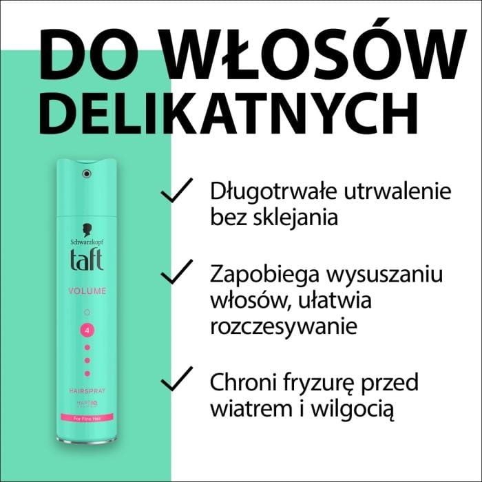 TAFT Volume Lakier do włosów 4 Supermocny 250 ml