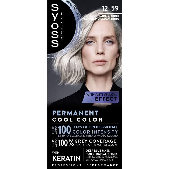 SYOSS Permanent Cool Farba do włosów 12-59 Chłodny platynowy blond