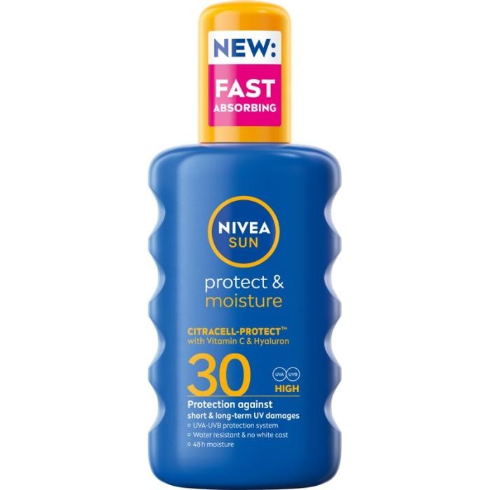 NIVEA SUN Protect &amp; Moisture Balsam nawilżający do opalania w sprayu SPF30 200 ml