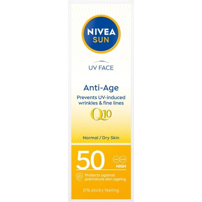 NIVEA SUN Anti-Age Q10 Przeciwsłoneczny krem do twarzy przeciw zmarszczkom SPF50 50 ml