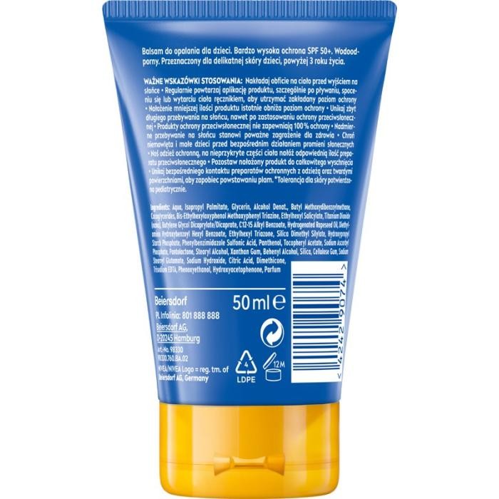 NIVEA SUN Kids Protect &amp; Care Balsam ochronny do opalania dla dzieci Pocket Size SPF50+ 50 ml