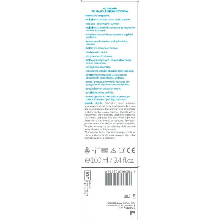 FLOSLEK Active Cold Chłodzący żel na bóle mięśni i stawów 100 ml