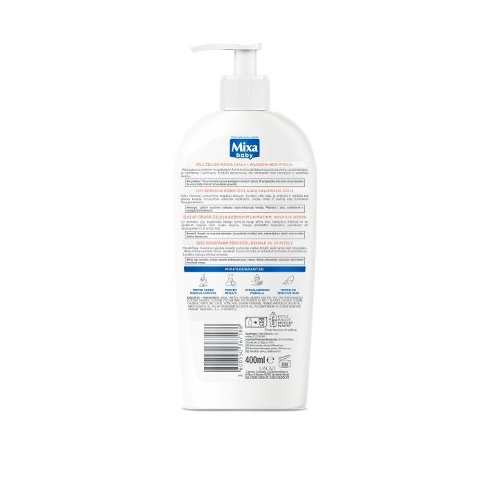 MIXA Baby Żel do mycia ciała i włosów bez mydła 400 ml