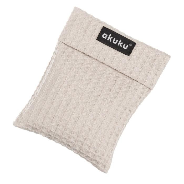 AKUKU Termofor z pestkami wiśni w pokrowcu 13x16 cm beż (a0635)