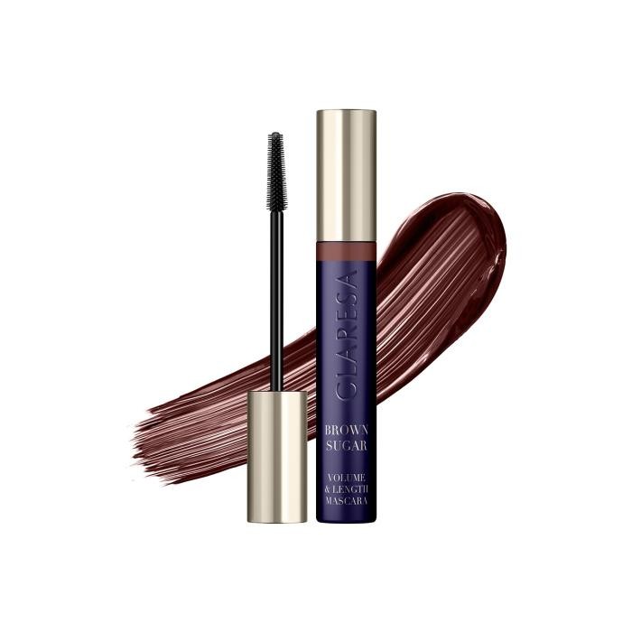 CLARESA Brown Sugar Volume&amp;Length Tusz do rzęs brązowy wydłużająco-pogrubiający 10 g