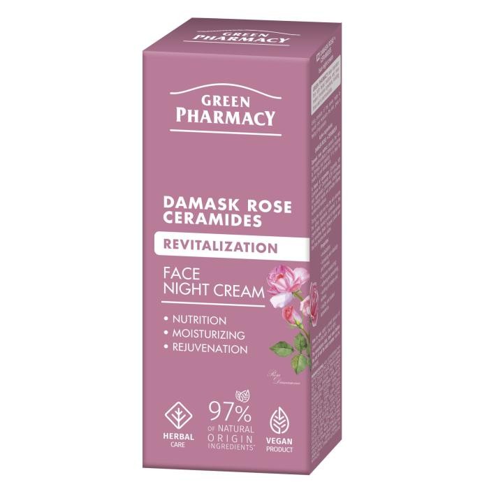 GREEN PHARMACY Róża Damasceńska + Ceramidy Rewitalizujący Krem na noc 50 ml