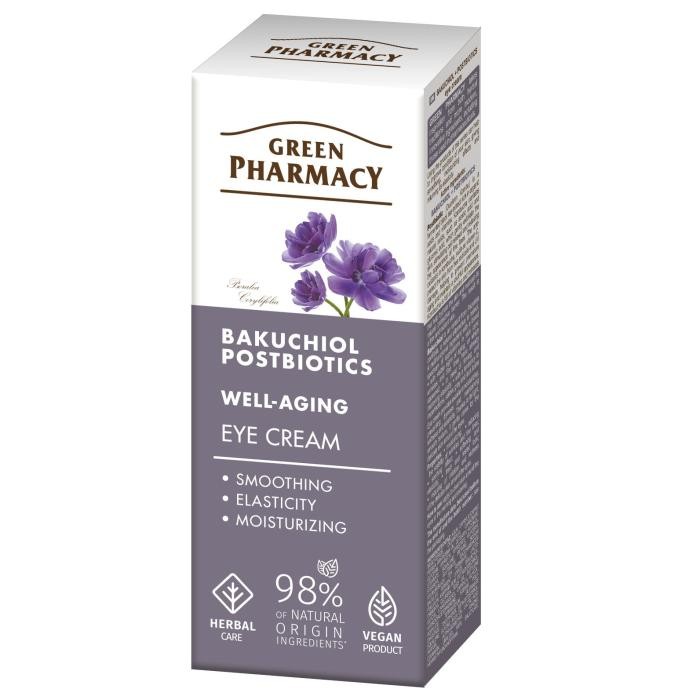 GREEN PHARMACY Bakuchiol + Postbiotyki Przeciwstarzeniowy Krem pod oczy 15 ml