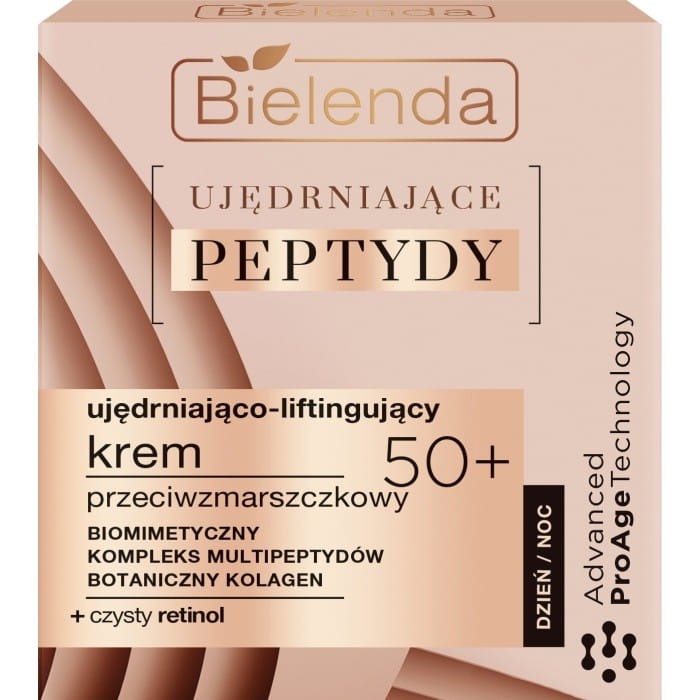 BIELENDA UJĘDRNIAJĄCE PEPTYDY 50+ Ujędniająco-Liftingujący  Krem przeciwzmarszczkowy 50ml