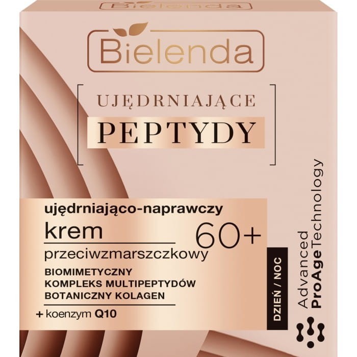 BIELENDA UJĘDRNIAJĄCE PEPTYDY 60+ Ujędniająco-Naprawczy  Krem przeciwzmarszczkowy 50ml