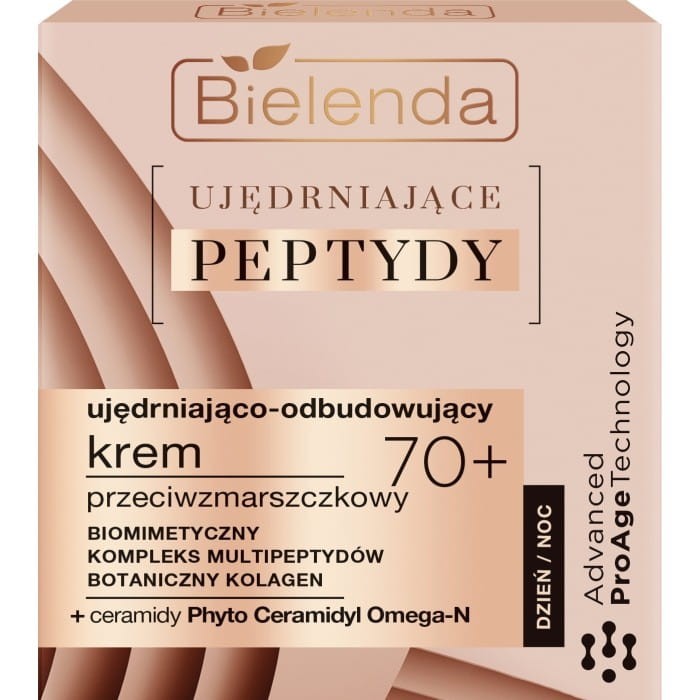 BIELENDA UJĘDRNIAJĄCE PEPTYDY 70+ Ujędniająco-Odbudowujący  Krem przeciwzmarszczkowy 50ml