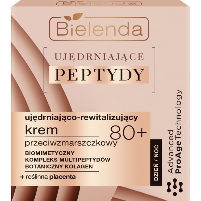 BIELENDA UJĘDRNIAJĄCE PEPTYDY 80+ Ujędniająco-Rewitalizujący  Krem przeciwzmarszczkowy 50ml