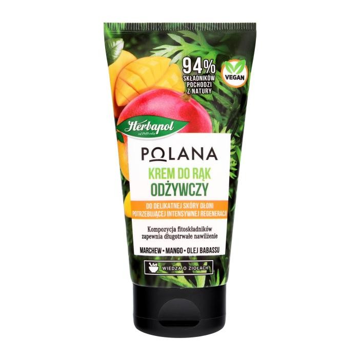 HERBAPOL Polana Odżywczy Krem do rąk - Marchewka &amp; Mango &amp; Olej Babassu 50ml