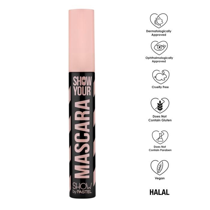 PASTEL Show By Pastel Maskara do rzęs - Black 1szt