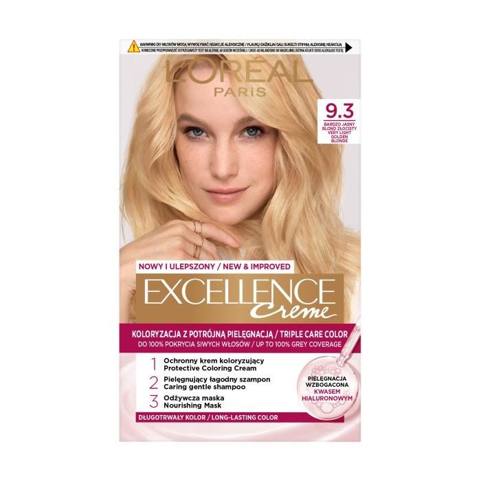 Loreal Excellence Creme Krem koloryzujący 9.3 bardzo jasny blond złocisty 1op.