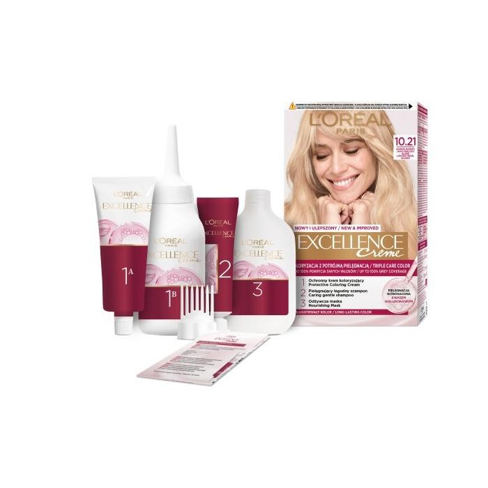 Loreal Excellence Creme Krem koloryzujący 10.21 bardzo jasny blond perłowy