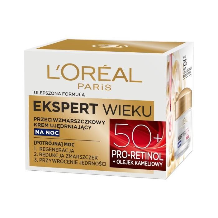 LOREAL Ekspert Wieku 50+ Przeciwzmarszczkowy Krem ujędrniający na noc 50 ml