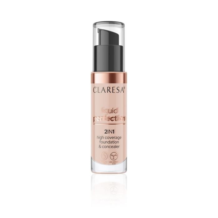 CLARESA Liquid Perfect 2w1 Korektor i podkład kryjący nr 104 34g