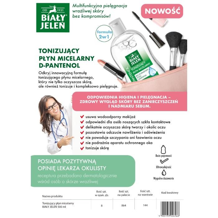 BIAŁY JELEŃ Tonizujący płyn micelarny 500 ml