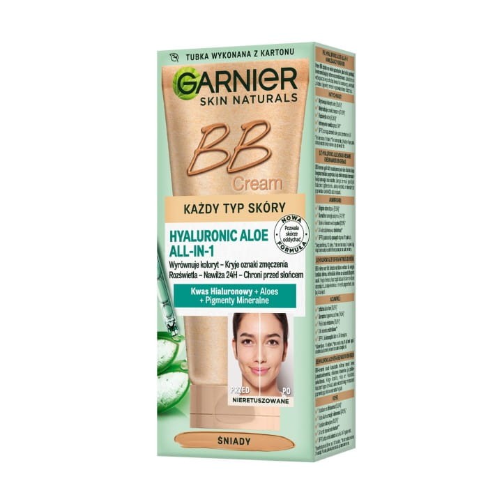 GARNIER Skin Naturals Krem tonujący BB Hyaluronic Aloe All-in-One - śniady - każdy rodzaj cery 50 ml