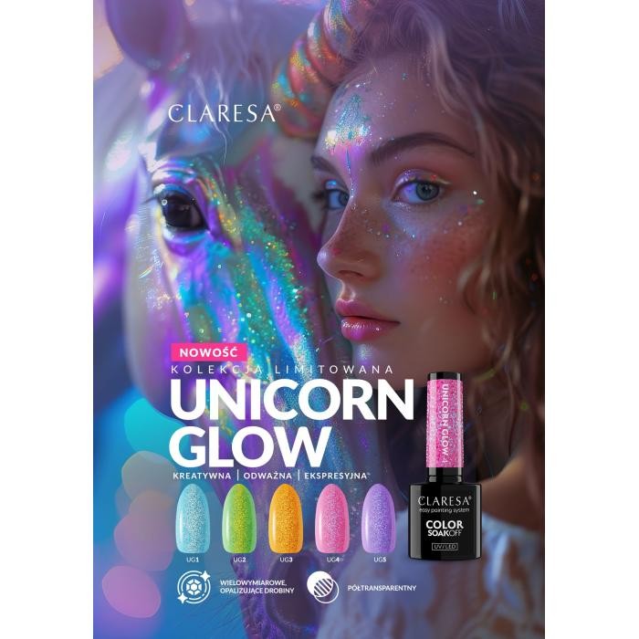 CLARESA N Lakier hybrydowy Unicorn Glow 04 5 g