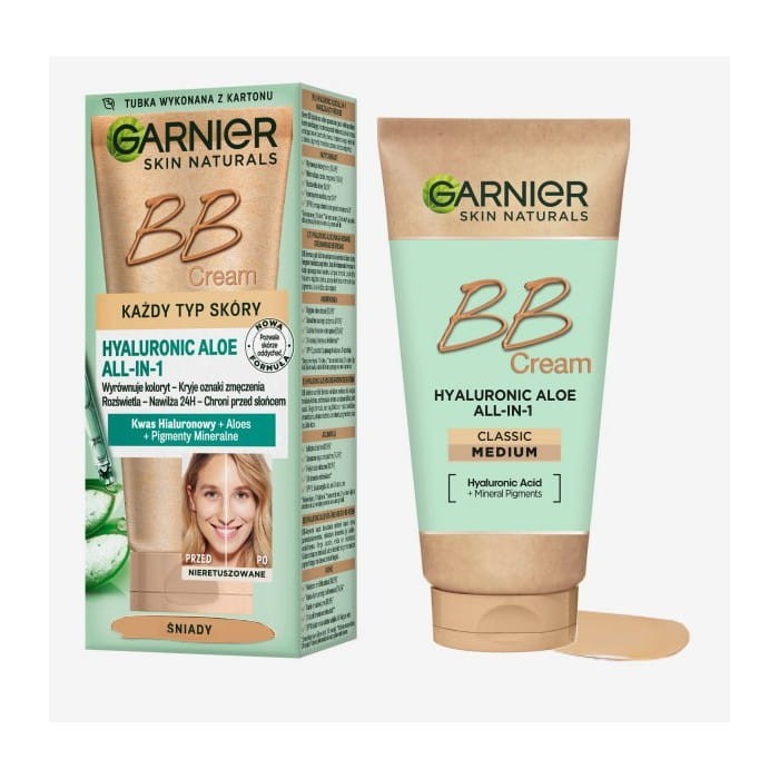 GARNIER Skin Naturals Krem tonujący BB Hyaluronic Aloe All-in-One - śniady - każdy rodzaj cery 50 ml