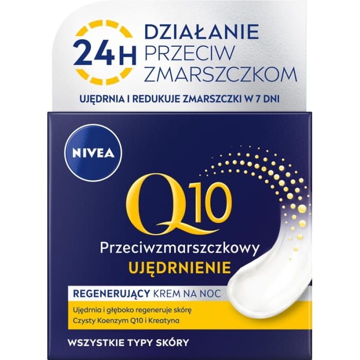 NIVEA Q10 Power Regenerujący krem przeciwzmarszczkowy na noc - Ujędrnienie 50 ml