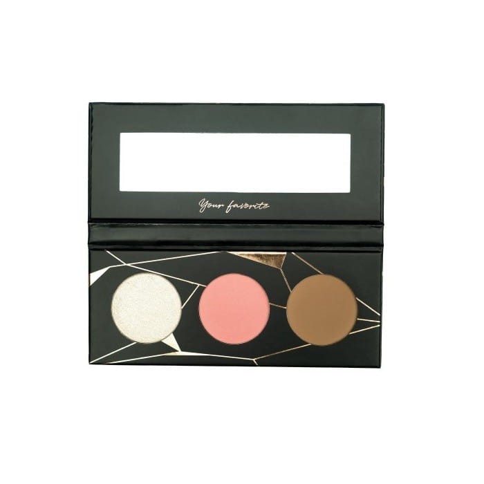 IBRA Paleta do konturowania twarzy Contour Kit (róż,bronzer,rozświetlacz) 1szt
