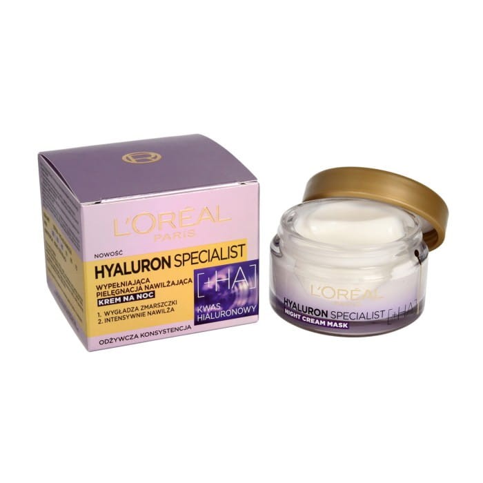 LOREAL Hyaluron Specialist Krem nawilżający wygładzający zmarszczki na noc 50 ml