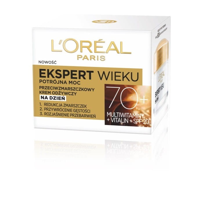 LOREAL Ekspert Wieku 70+ Przeciwzmarszczkowy Krem odżywczy na dzień SPF20 50 ml