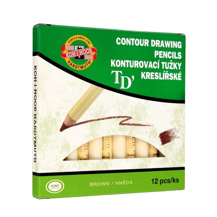 Kredka czeska do makijażu oczu - brązowa  1op.-12szt