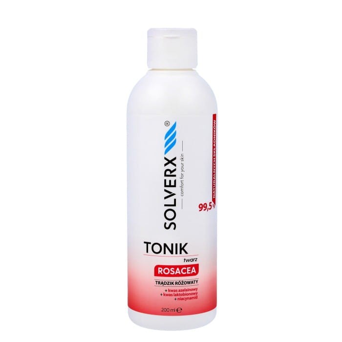 SOLVERX Rosacea Tonik do twarzy do cery z trądzikiem różowatym 200 ml