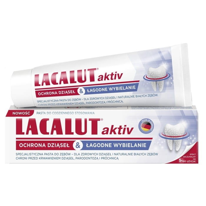 Lacalut Pasta do zębów Activ - ochrona dziąseł &amp; aktywne wybielanie 75ml
