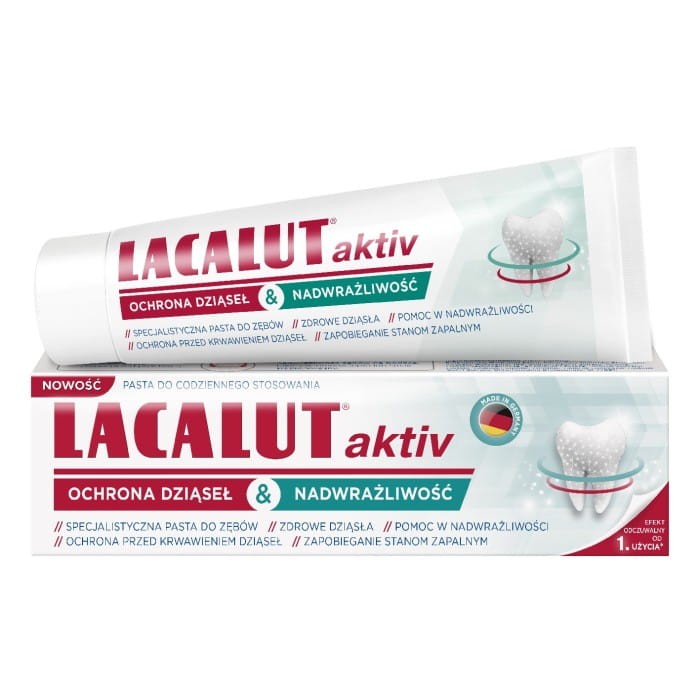 Lacalut Pasta do zębów Activ - ochrona dziąseł &amp; nadwrażliwość 75ml
