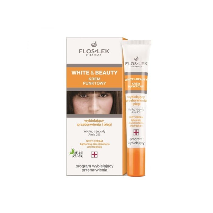 Floslek WHITE &amp; BEAUTY® Krem punktowy wybielający przebarwienia i piegi 20 ml