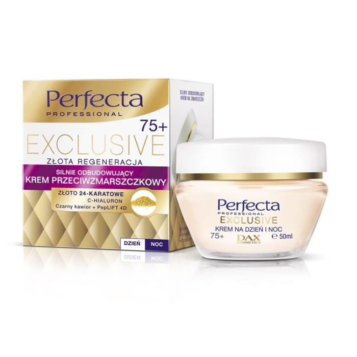 PERFECTA Exclusive 75+ Krem przeciwzmarszczkowy - Silnie Odbudowujący na dzień i noc  50ml