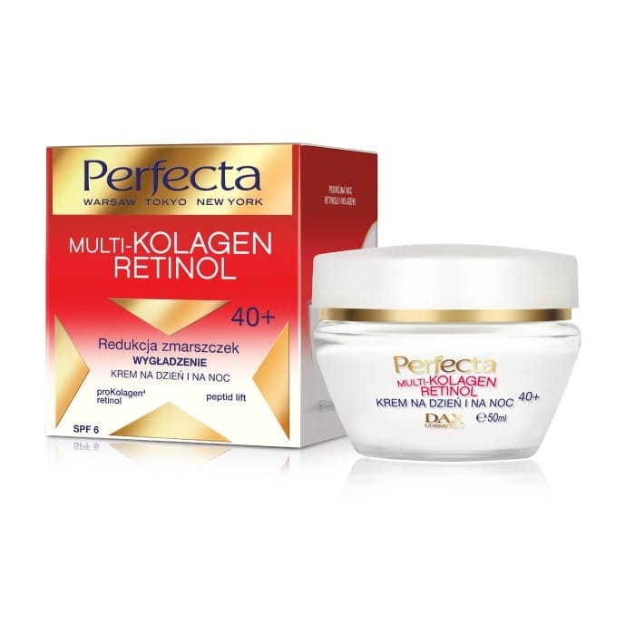 Perfecta Multi-Kolagen Retinol 40+ Krem redukujący zmarszczki wygładzający na dzień i noc 50 ml