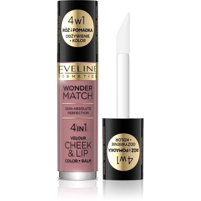 EVELINE Wonder Match Róż i Pomadka w płynie nr 02 4.5 ml