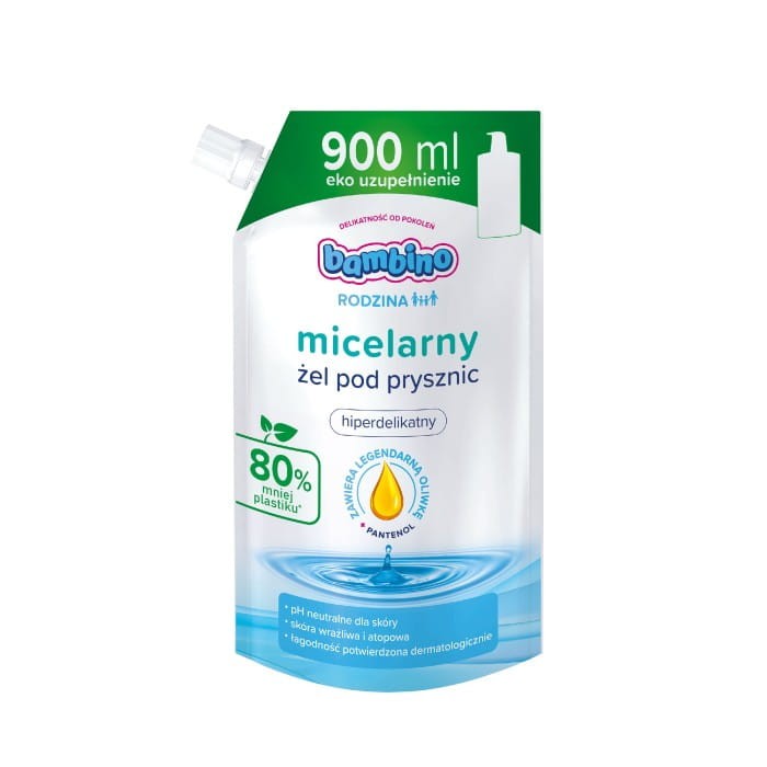 BAMBINO Rodzina Micelarny żel pod prysznic hiperdelikatny - zapas 900 ml
