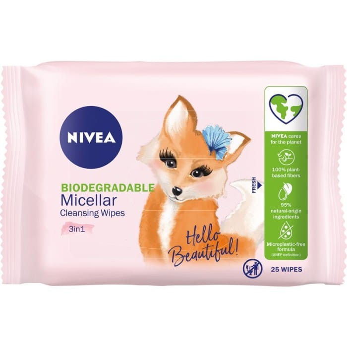 NIVEA Wipes Pielęgnujące chusteczki micelarne do demakijażu - wszystkie typy cery 1 op. - 25 szt.