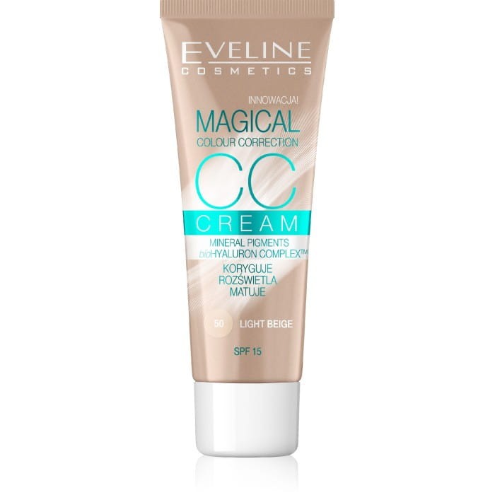 EVELINE Magical Colour Correction CC Multifunkcyjny podkład nr 50 Jasny Beż 30 ml