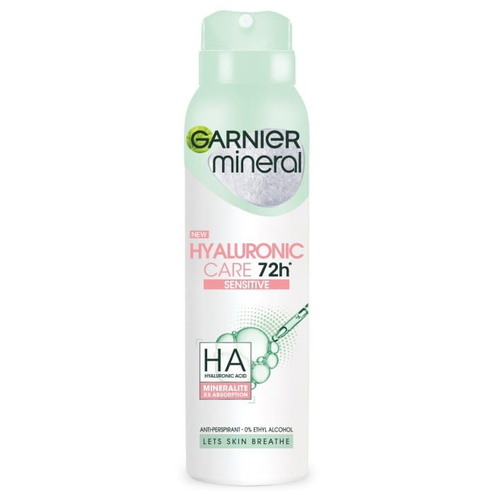GARNIER Mineral Dezodorant w sprayu 72H Hyaluronic Care - Sensitive 150 ml