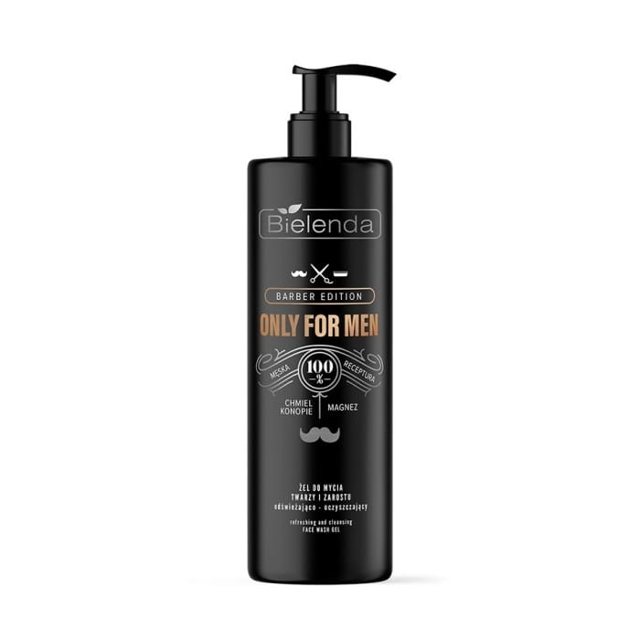 Bielenda Only for Men Barber Edition Żel do mycia twarzy i zarostu odświeżająco-oczyszczający 190g