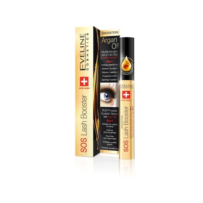 EVELINE SOS Lash Booster Multifunkcyjne serum do rzęs z olejkiem arganowym 5w1 10 ml