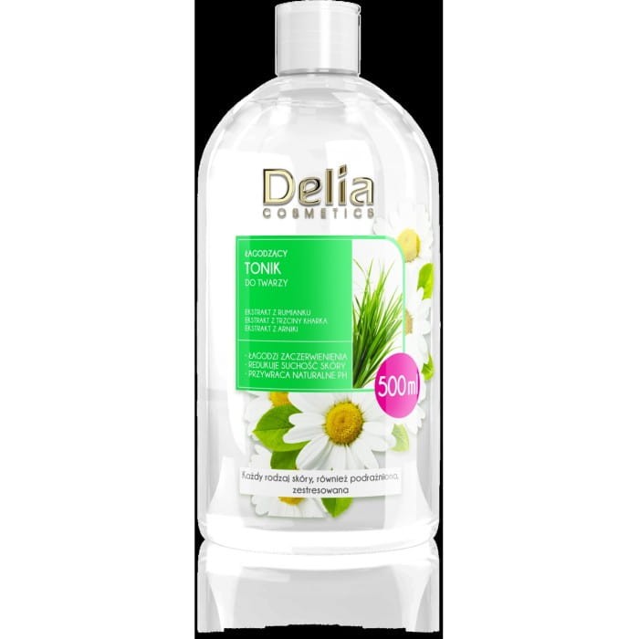 Delia Cosmetics Łagodzący Tonik do twarzy z extraktem z rumianku 500ml